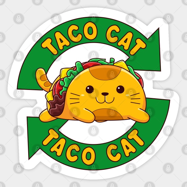 Taco Cat - Cute Kawaii Kitten Sticker by TwistedCharm